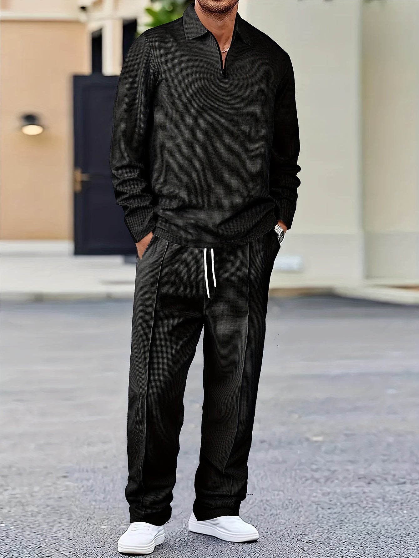 Milo Men's Tracksuit | Modern Wide-Leg Design with Pockets 2