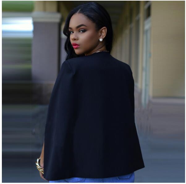 Mira Women's Cape Blazer | Stylish Polyester Coat, Chic Design 1