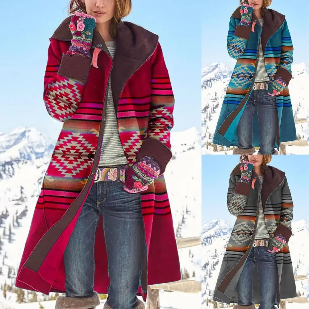 Mira Women's Long Jacket | Elegant Warmth, Comfortable Fit 1