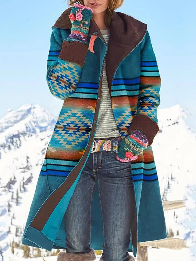 Mira Women's Long Jacket | Elegant Warmth, Comfortable Fit 3