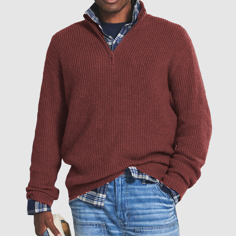 Mori Men's Quarter Zip Sweater | Soft, Elegant Comfort 0