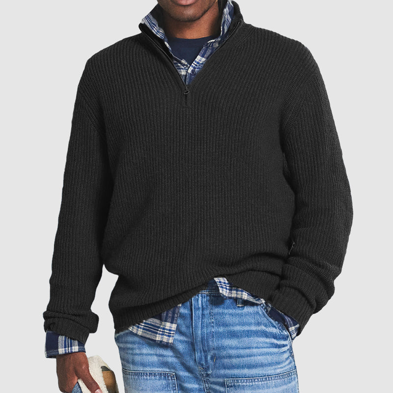 Mori Men's Quarter Zip Sweater | Soft, Elegant Comfort 1