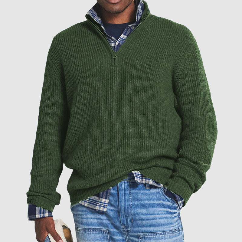 Mori Men's Quarter Zip Sweater | Soft, Elegant Comfort 4