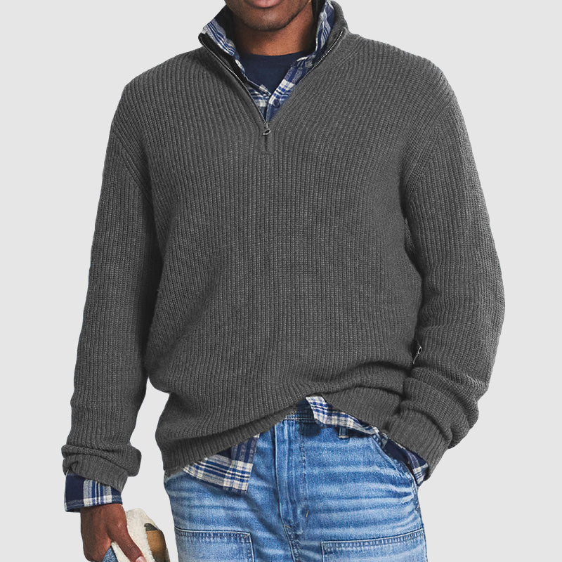 Mori Men's Quarter Zip Sweater | Soft, Elegant Comfort 8