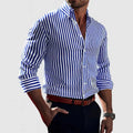 Nathano Men's Striped Shirt | Premium Cotton, Timeless Style 0