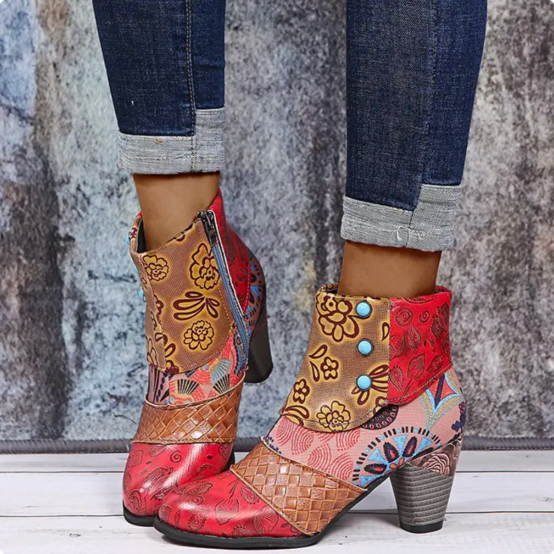 Niko Women's Retro Boots | Waterproof, Ethnic Design 0