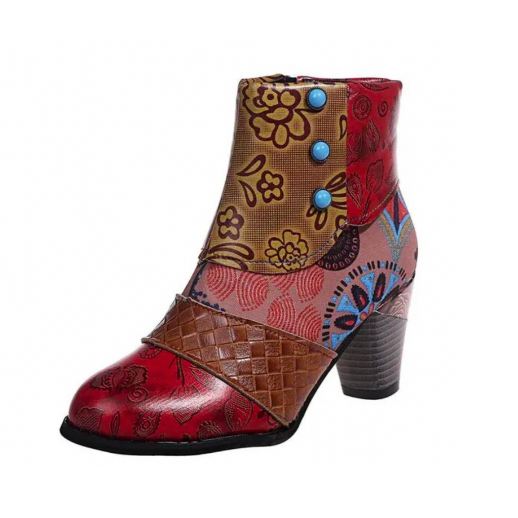 Niko Women's Retro Boots | Waterproof, Ethnic Design 1