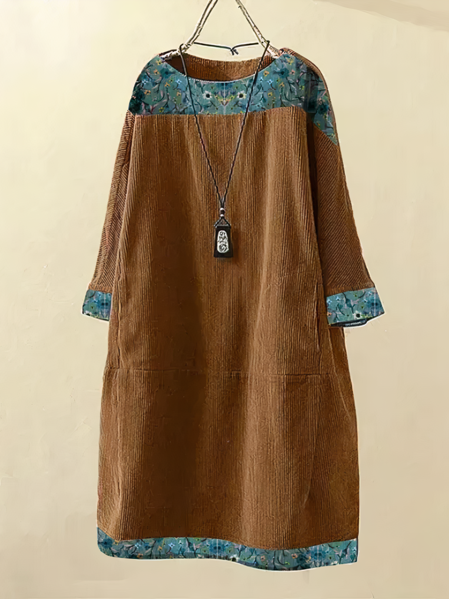 Nina Women's A-Line Dress | Soft Corduroy Blend, Vintage Charm 8