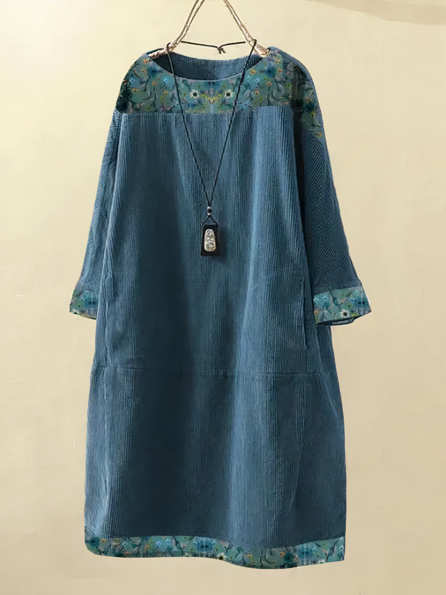 Nina Women's A-Line Dress | Soft Corduroy Blend, Vintage Charm 9