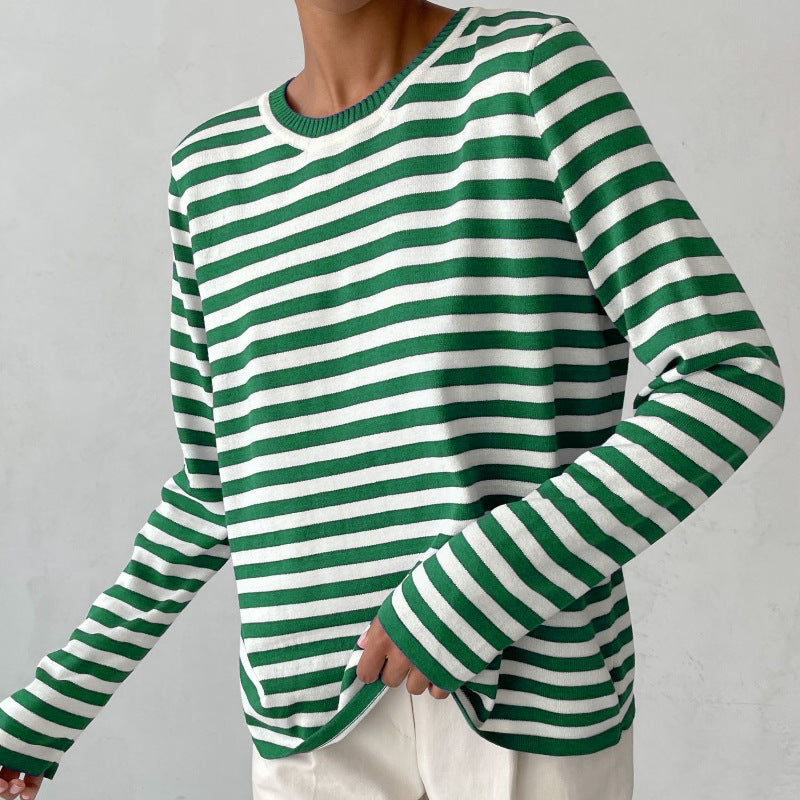 Nina Women's Long Sleeve Shirt | Elegant Striped Design 2
