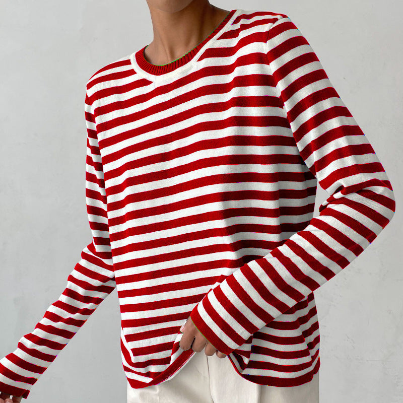 Nina Women's Long Sleeve Shirt | Elegant Striped Design 3