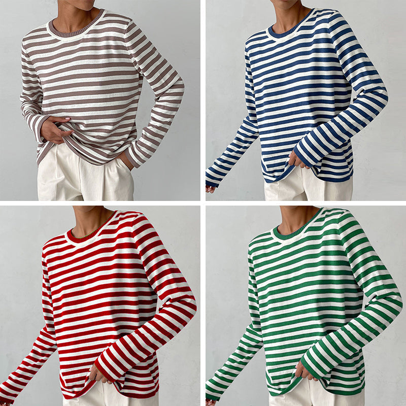 Nina Women's Long Sleeve Shirt | Elegant Striped Design 4