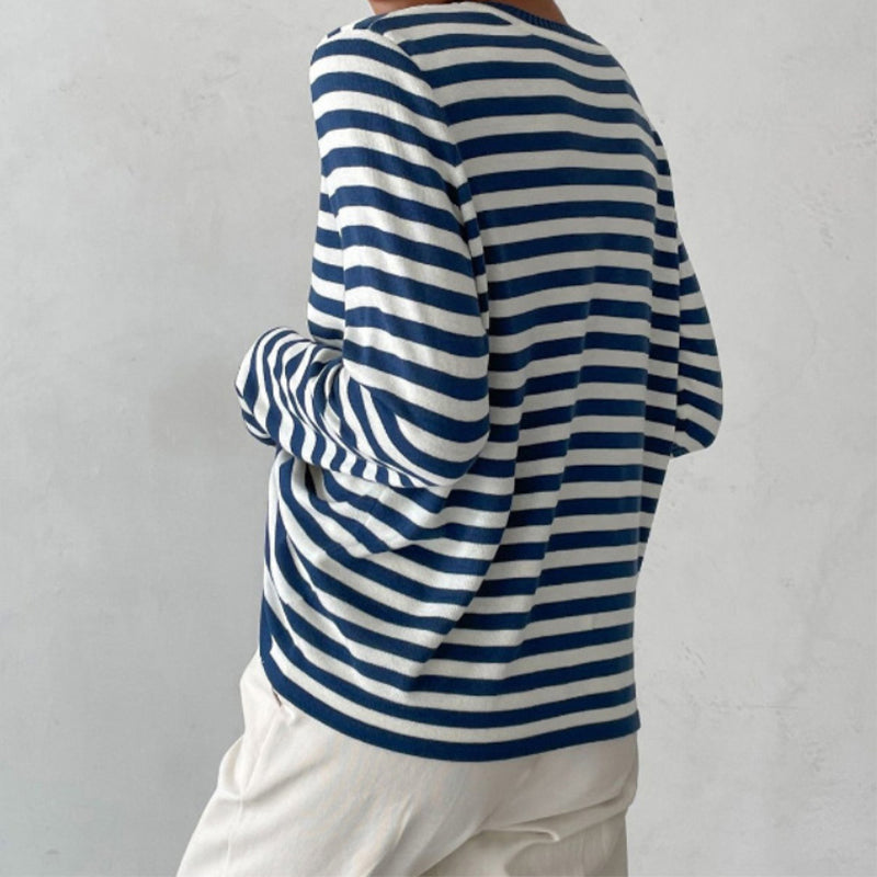 Nina Women's Long Sleeve Shirt | Elegant Striped Design 6