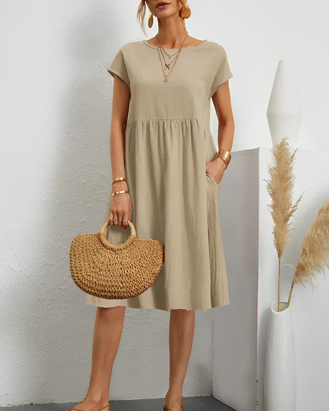 Nina Women's Summer Dress | Lightweight Cotton, Elegant Design 1