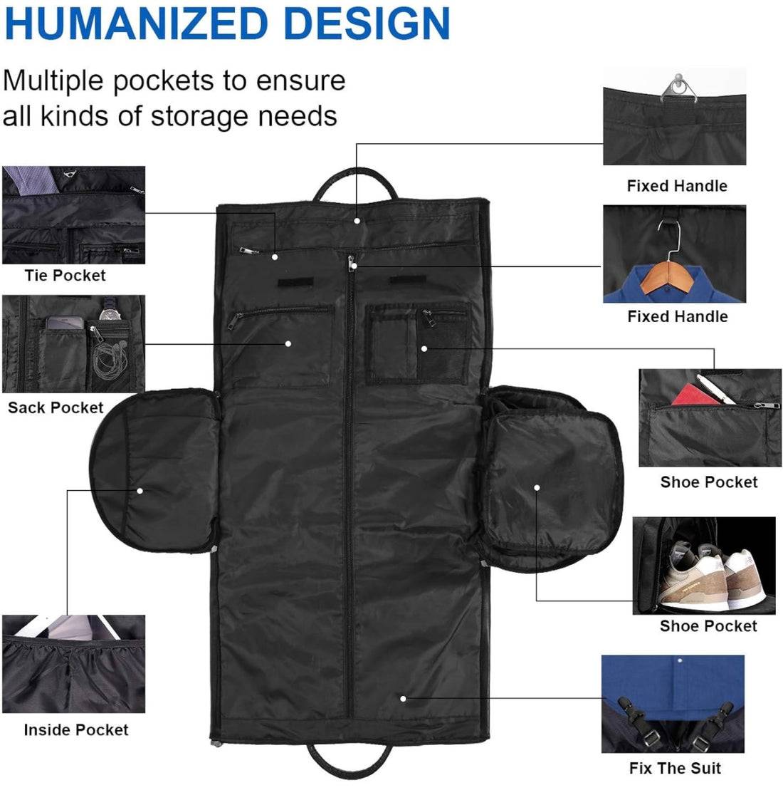 Nora Travel Garment Bag | Water-Repellent, Stylish Design 4