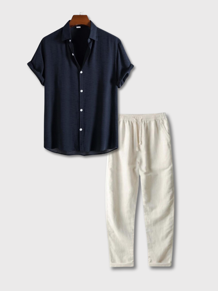 Oli Men's Summer Set | Premium Linen Blend, Relaxed Fit 1