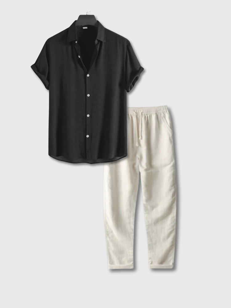 Oli Men's Summer Set | Premium Linen Blend, Relaxed Fit 3