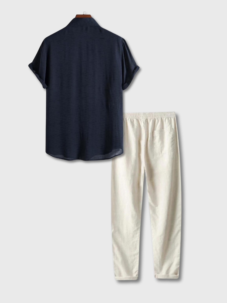 Oli Men's Summer Set | Premium Linen Blend, Relaxed Fit 4