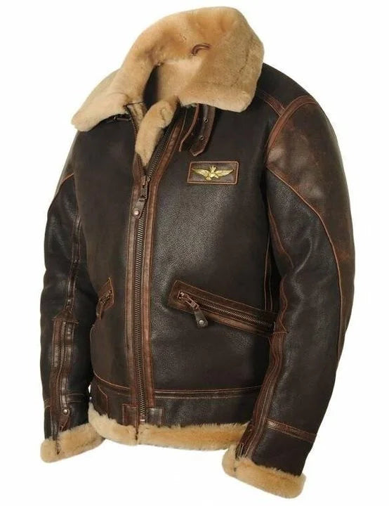 Owen Men's Sheepskin Pilot Jacket | Classic Vintage Style 0