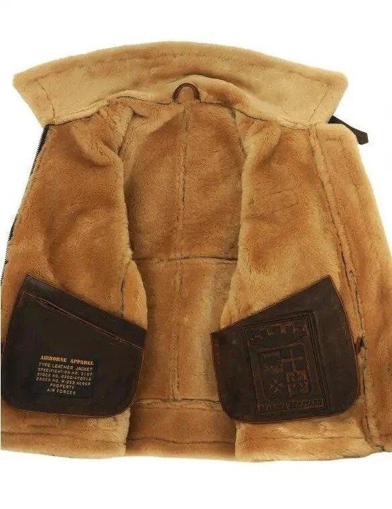 Owen Men's Sheepskin Pilot Jacket | Classic Vintage Style 3