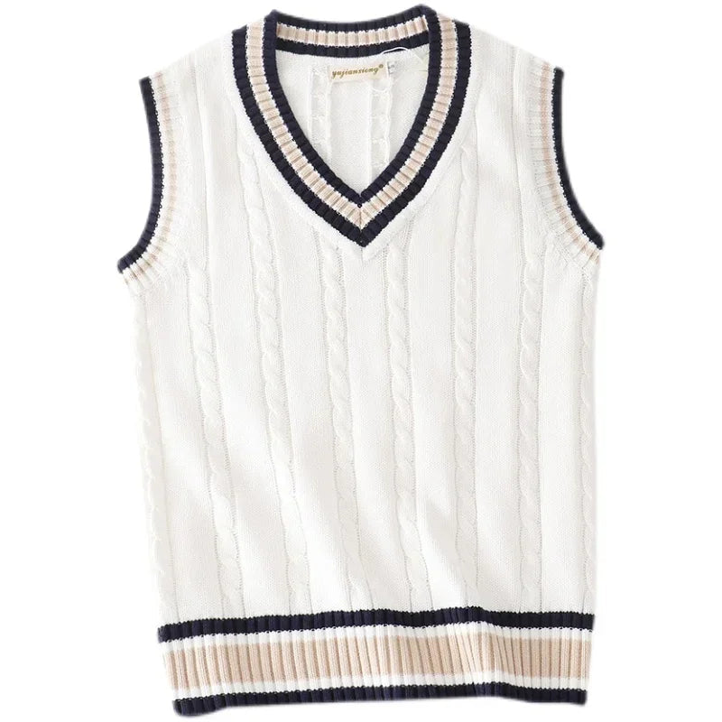Owen Men's Sweater Vest | Retro V-Neck, Stylish Comfort 0