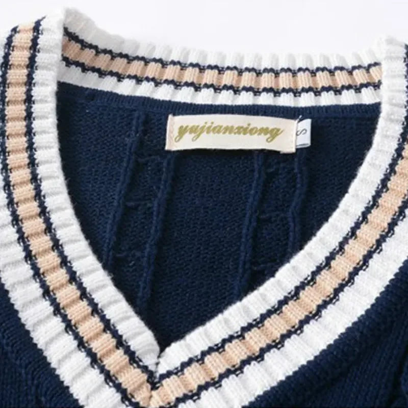 Owen Men's Sweater Vest | Retro V-Neck, Stylish Comfort 5