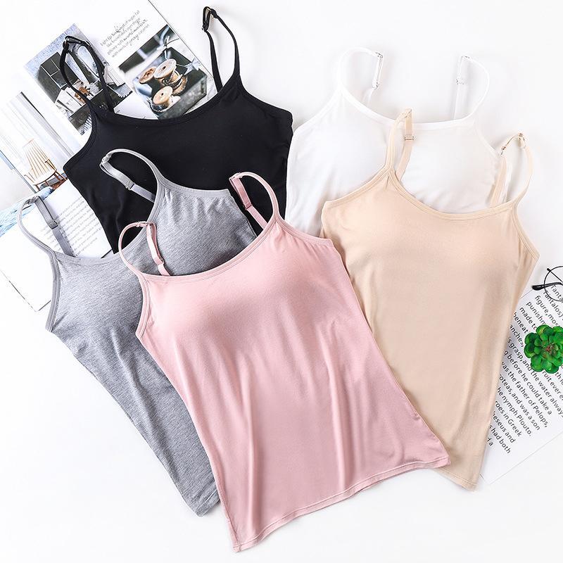 Padded Women's Tank Top | Built-in Bra, Adjustable Straps 6