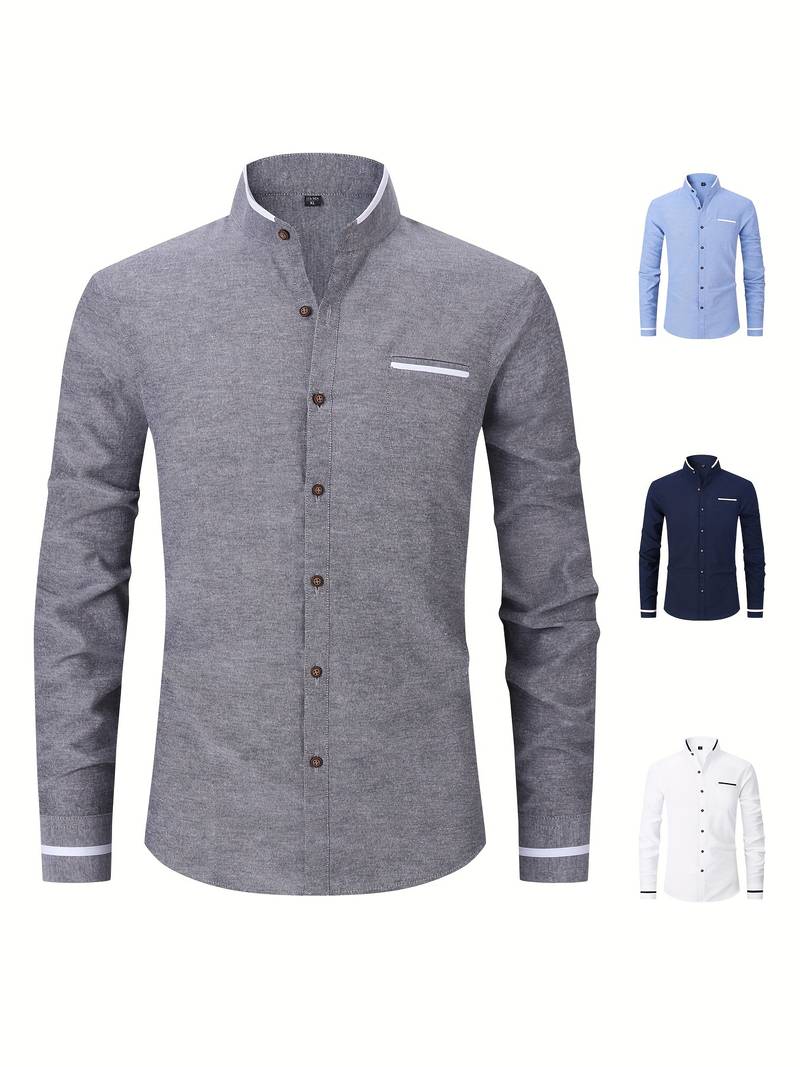 Raven Men's Long Sleeve Shirt | Classic Elegance 0