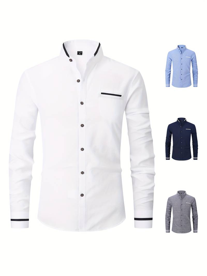 Raven Men's Long Sleeve Shirt | Classic Elegance 10