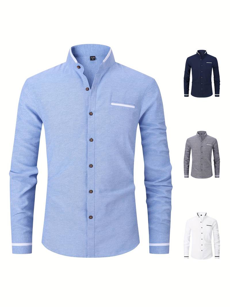 Raven Men's Long Sleeve Shirt | Classic Elegance 6