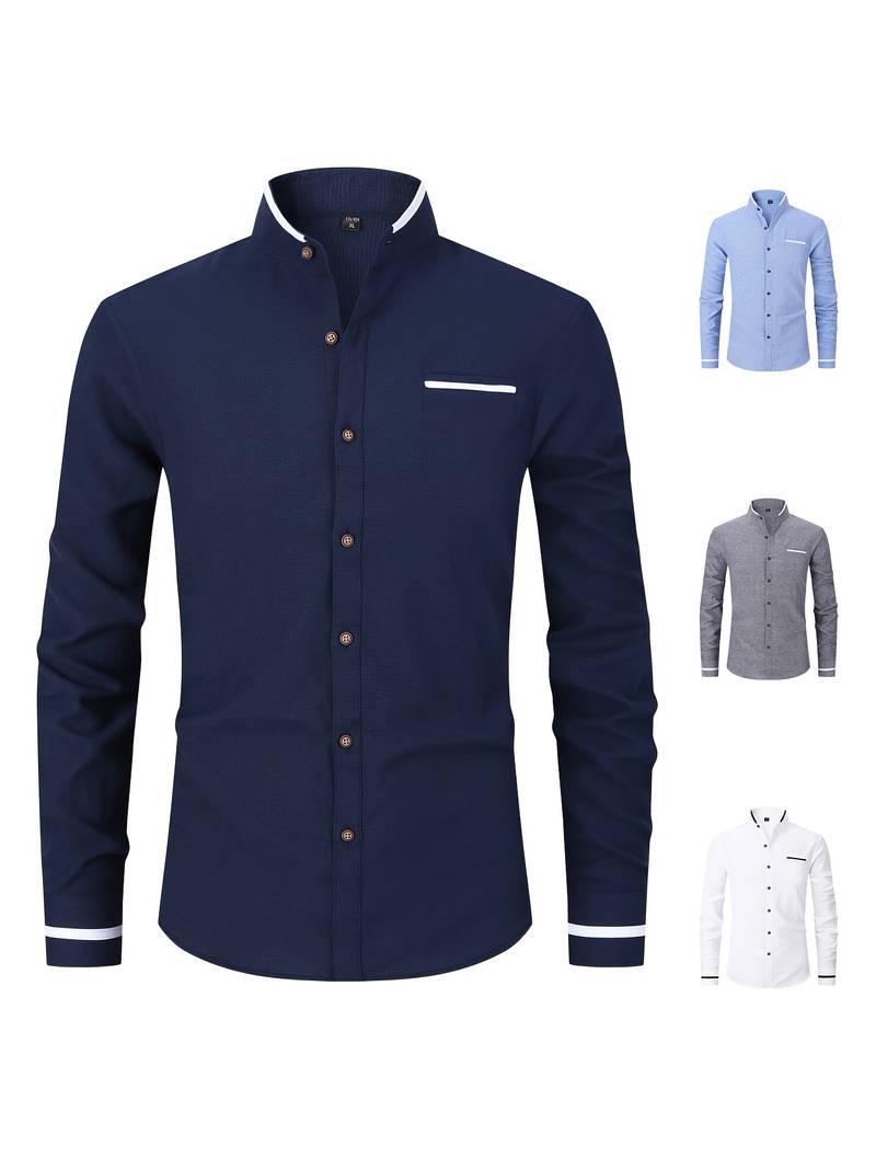 Raven Men's Long Sleeve Shirt | Classic Elegance 9