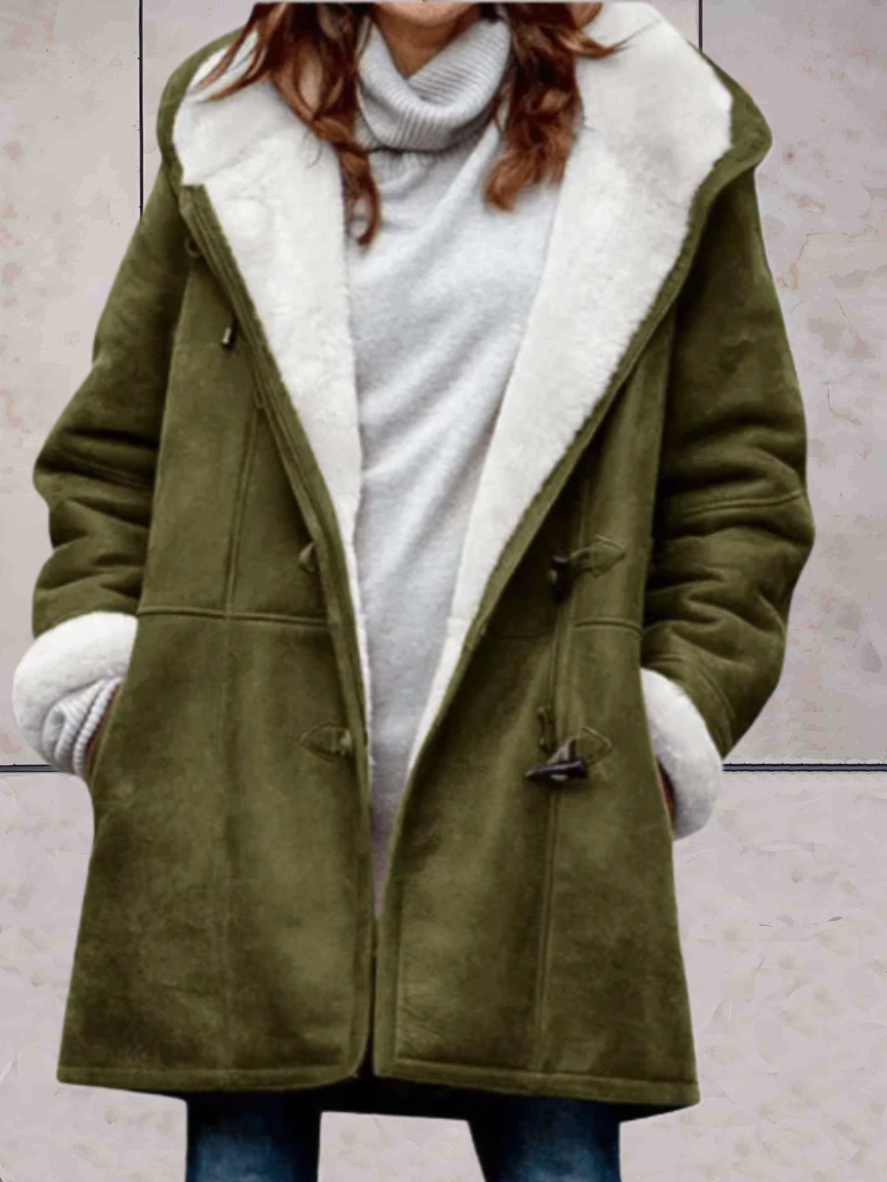 Reta Women's Winter Coat | Imitation Suede, Fleece Lining 0