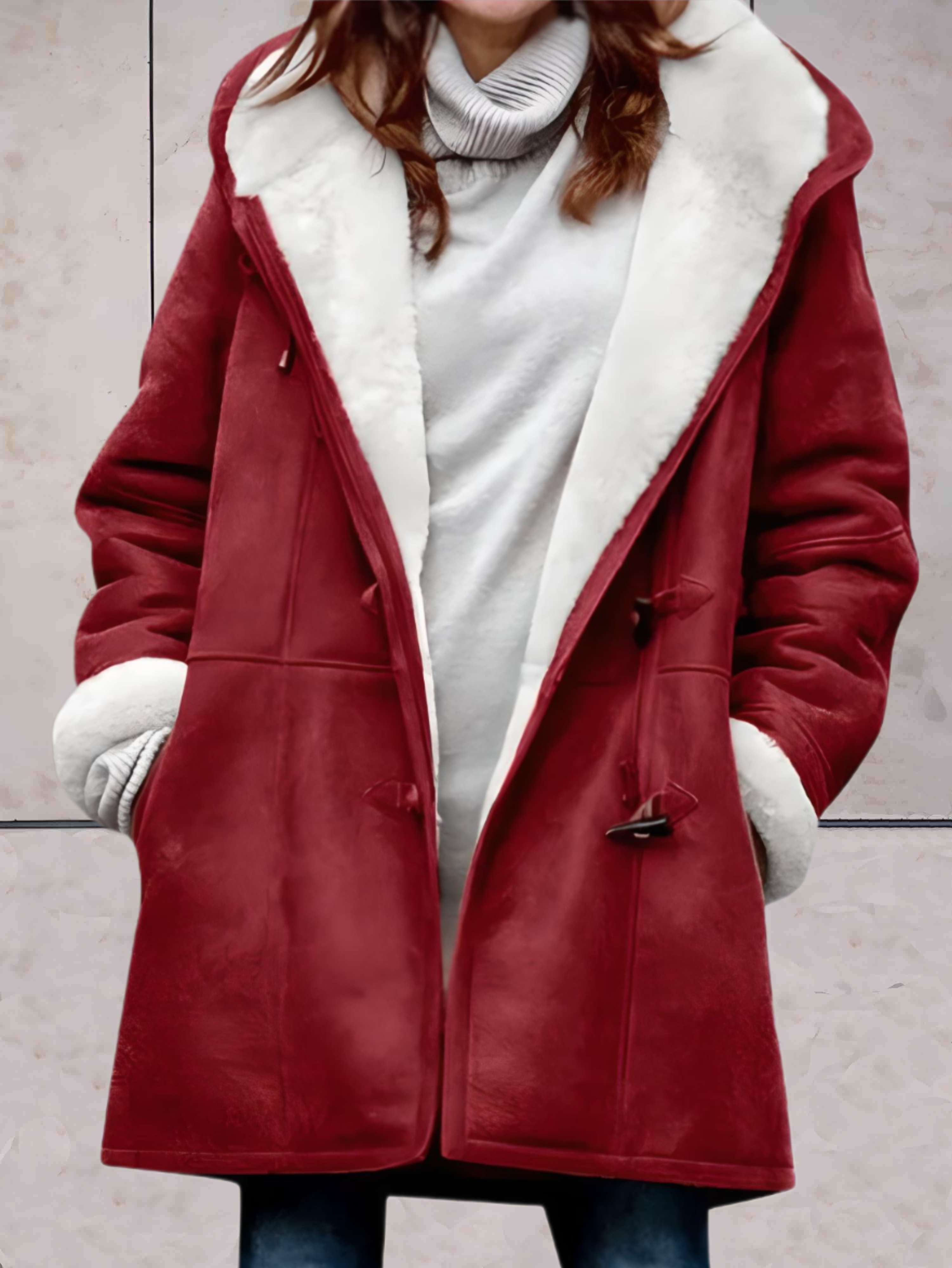 Reta Women's Winter Coat | Imitation Suede, Fleece Lining 3