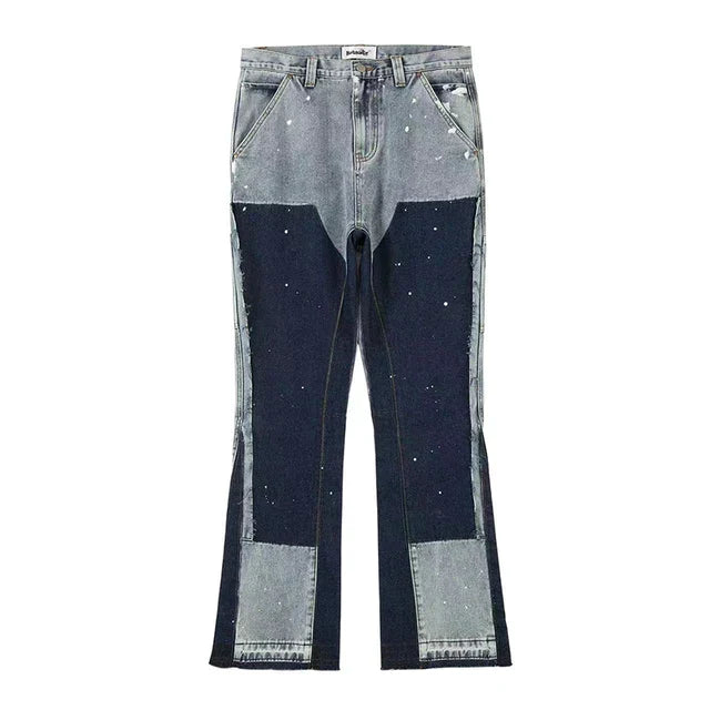 Ricky Men's Trousers | Unique Spotted Wash Denim, Casual Fit 2