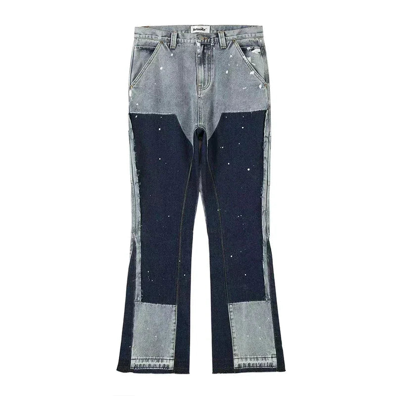 Ricky Men's Trousers | Unique Spotted Wash Denim, Casual Fit 3