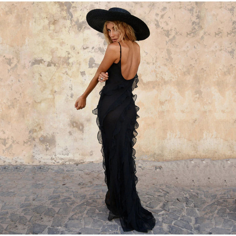 Rina Women's Maxi Dress | Elegant Ruffles, Comfortable Fit 3