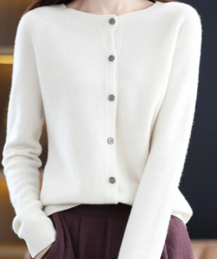 Rochelle Women's Cardigan | Soft O-Neck, Tailored Fit 4