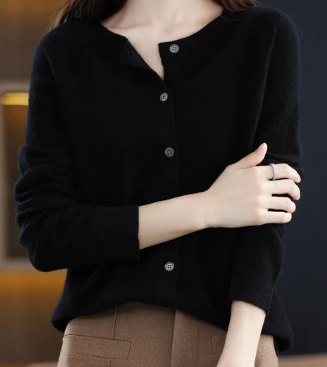 Rochelle Women's Cardigan | Soft O-Neck, Tailored Fit 5