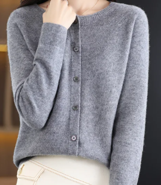 Rochelle Women's Cardigan | Soft O-Neck, Tailored Fit 6