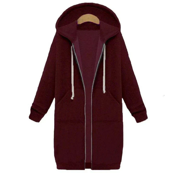 Rosa Women's Pink Sweatshirt | Longline Zip-Up, Modern Comfort 4