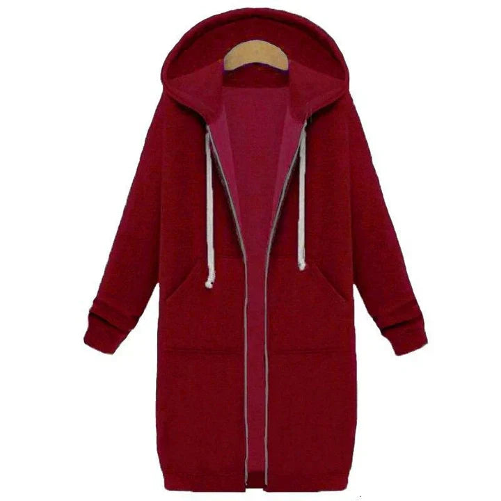 Rosa Women's Pink Sweatshirt | Longline Zip-Up, Modern Comfort 7