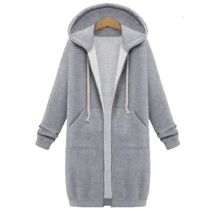 Rosa Women's Pink Sweatshirt | Longline Zip-Up, Modern Comfort 9