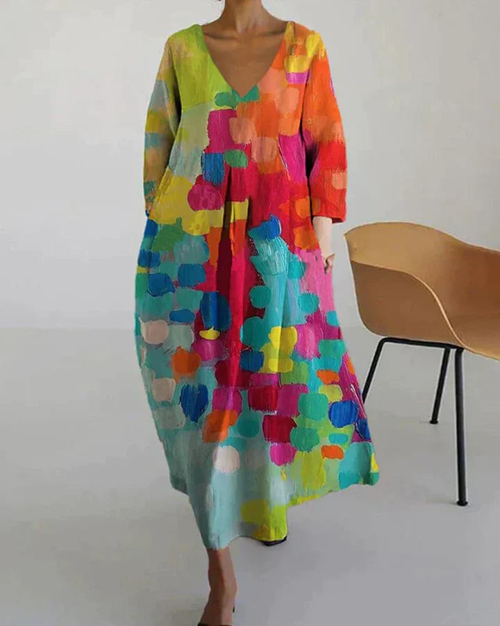 Sabrina Women's Colorful Printed Dress | Playful Design 0