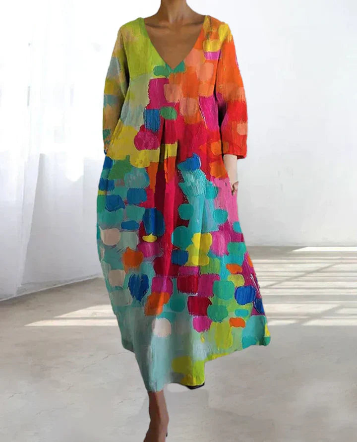 Sabrina Women's Colorful Printed Dress | Playful Design 2