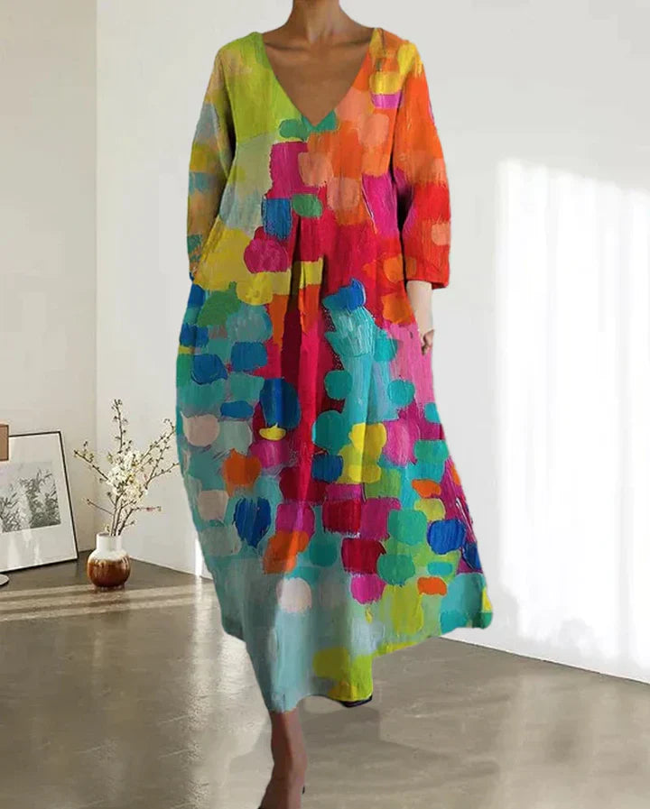 Sabrina Women's Colorful Printed Dress | Playful Design 3