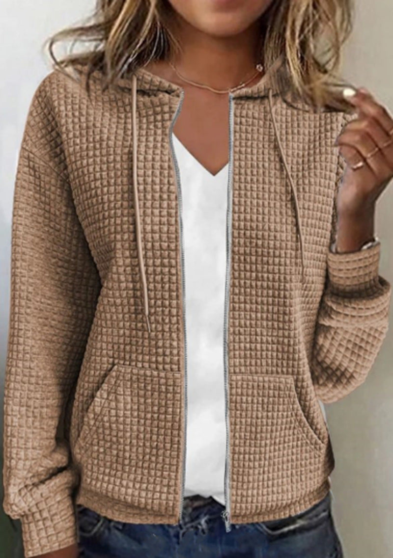 Sandy Women's Jacket | Monochrome Design with Pocket, Casual Style 1