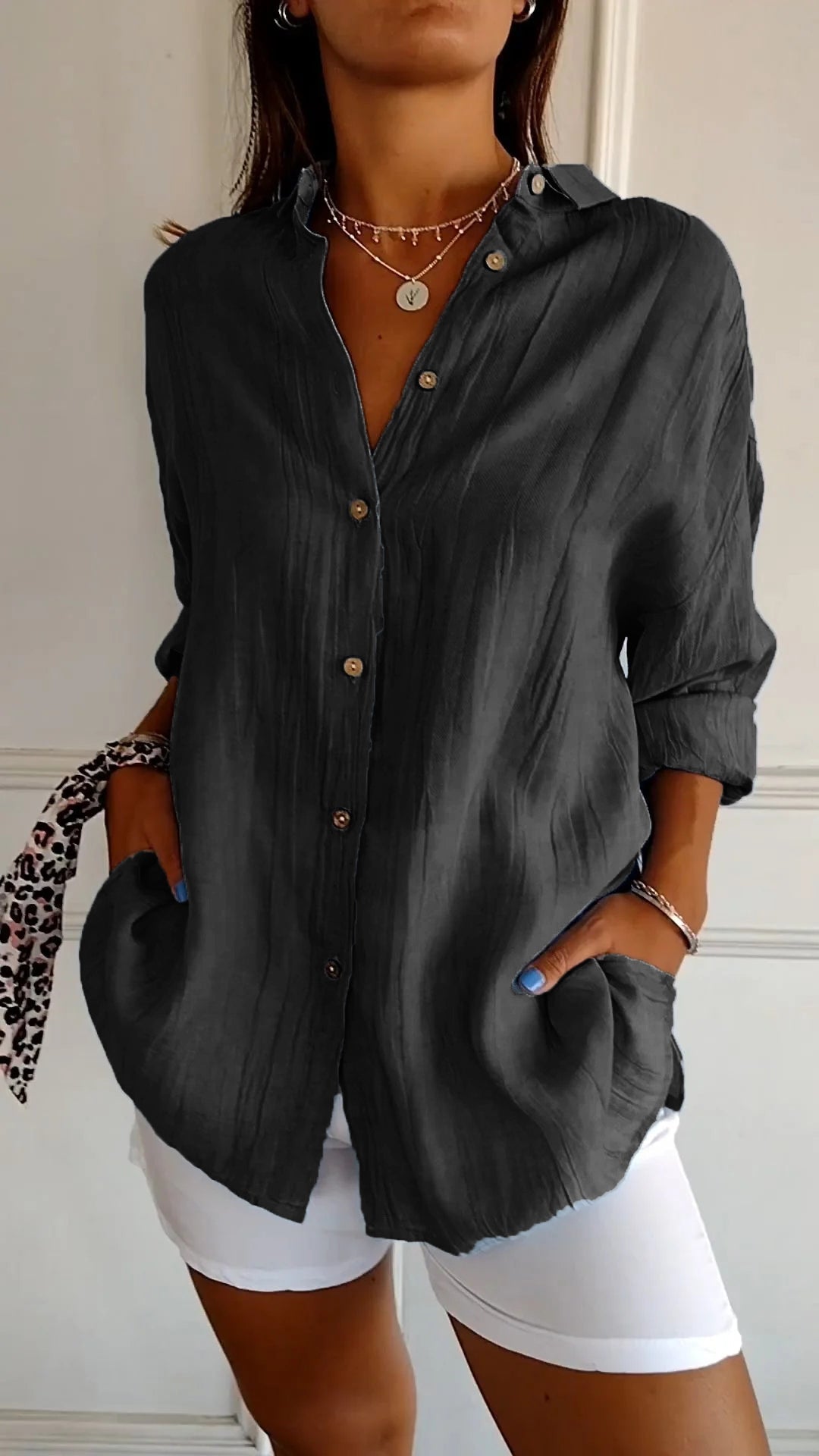 Sari Women's Elegant Shirt | Stylish Pleated Design 10