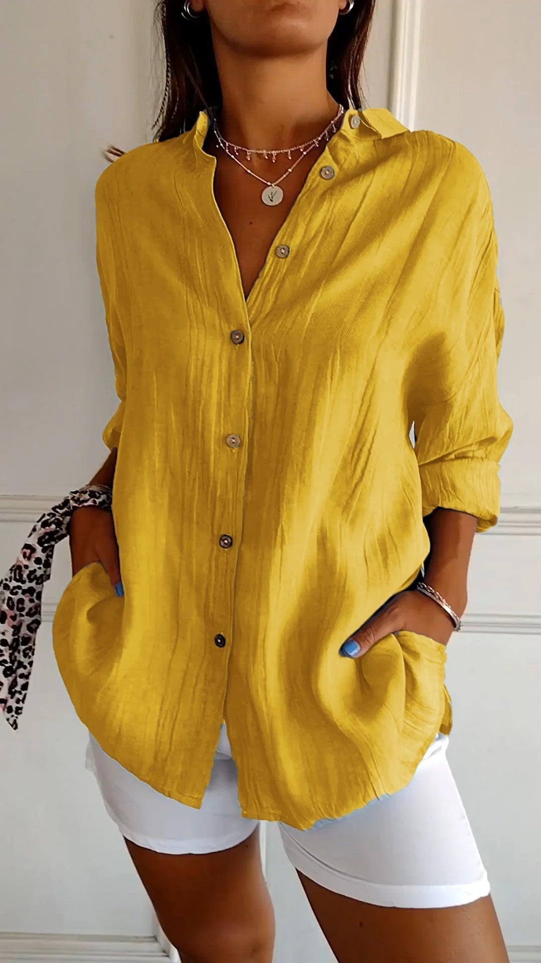 Sari Women's Elegant Shirt | Stylish Pleated Design 4