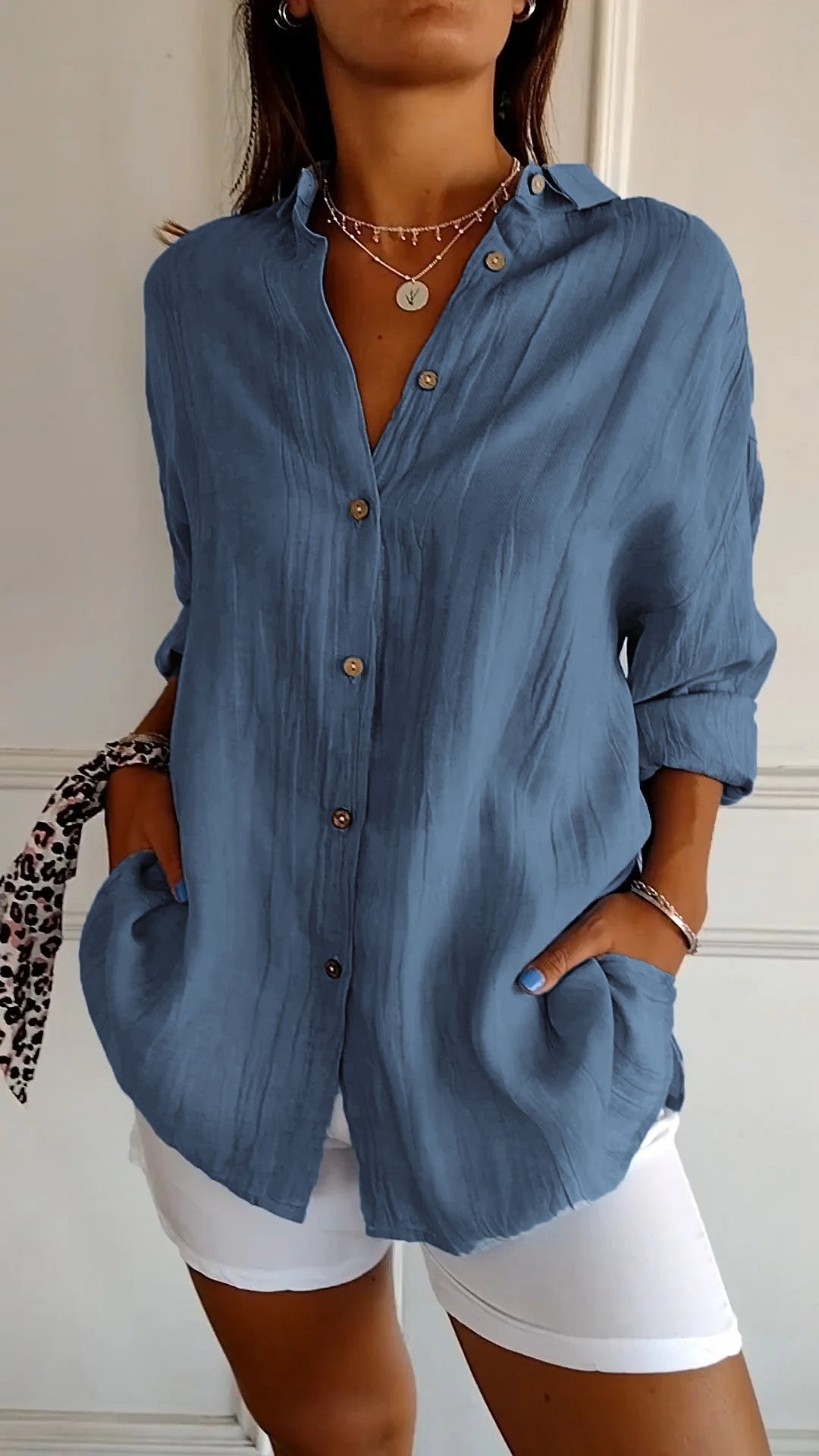 Sari Women's Elegant Shirt | Stylish Pleated Design 5