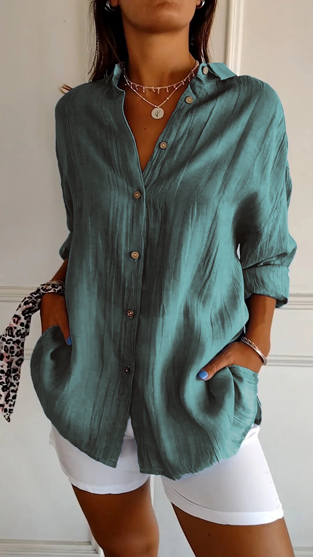 Sari Women's Elegant Shirt | Stylish Pleated Design 6